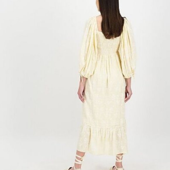 Old Khaki Meadow Tiered Midi Dress Floral Printed XL 16 - Picture 5 of 5